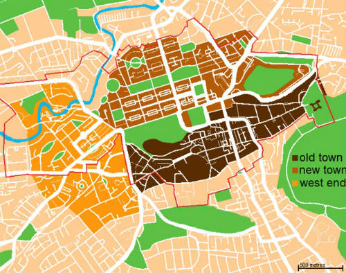 UK Edinburgh Travel Map Ultra Detailed HD Edition