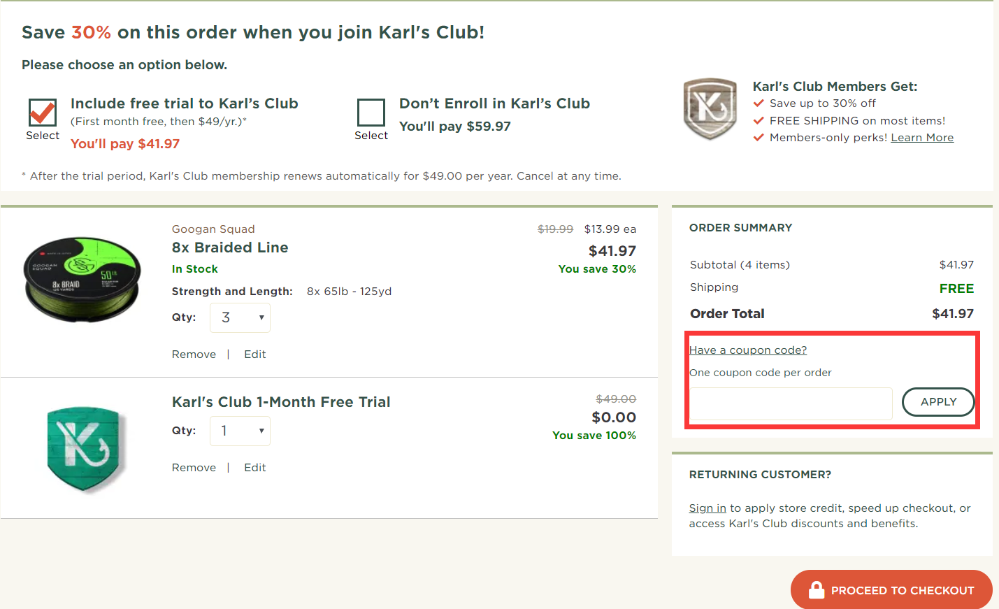 Karl's Bait & Tackle Coupon Codes