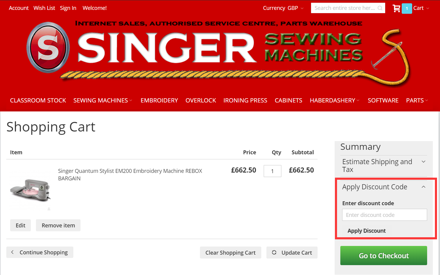 Singer Sewing Machines Discount Codes