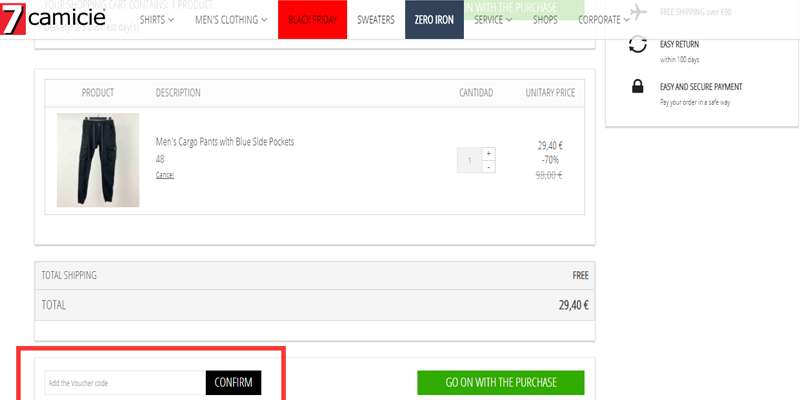 7camicie voucher code