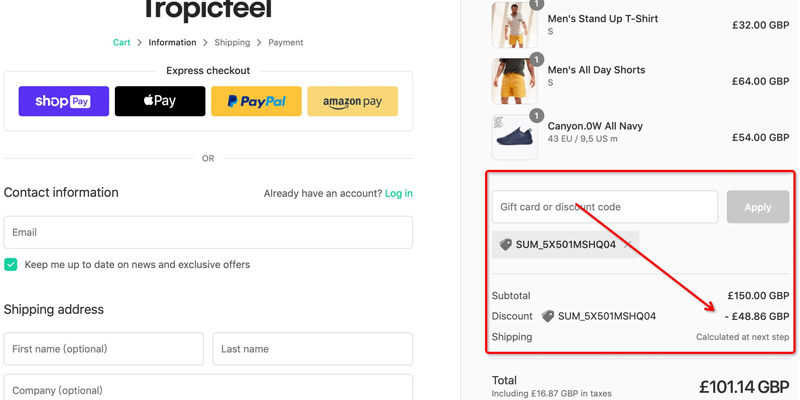 TropicFeel shoes discount code